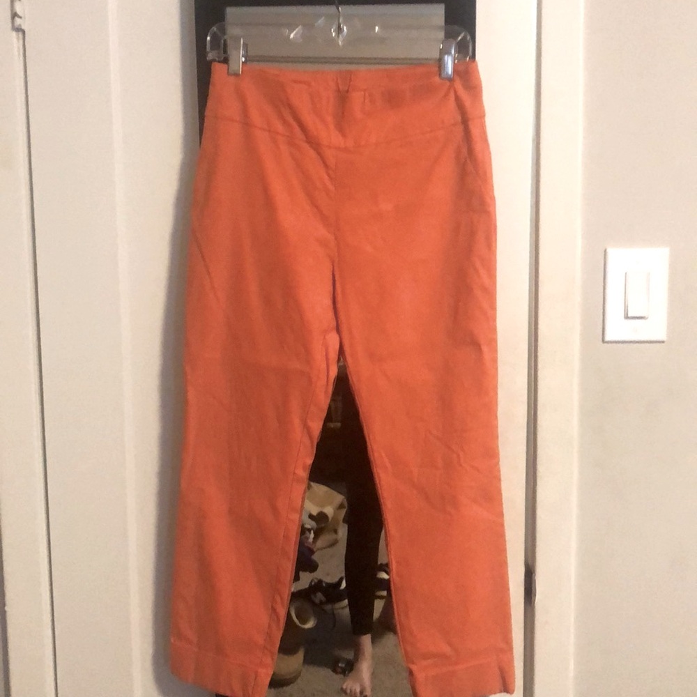 Orange Pull On Ankle Pants Size M - Picture 1 of 4